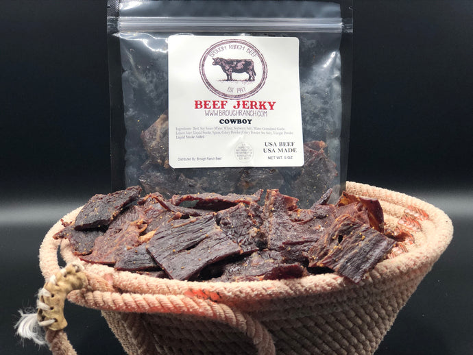 a bowl of beef jerky 