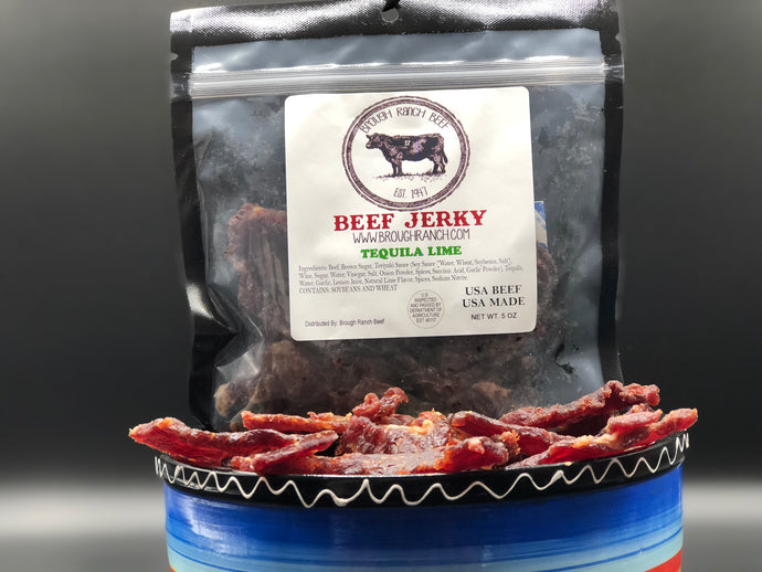 a wonderful looking jerky in a fun bowl and a bag of jerky