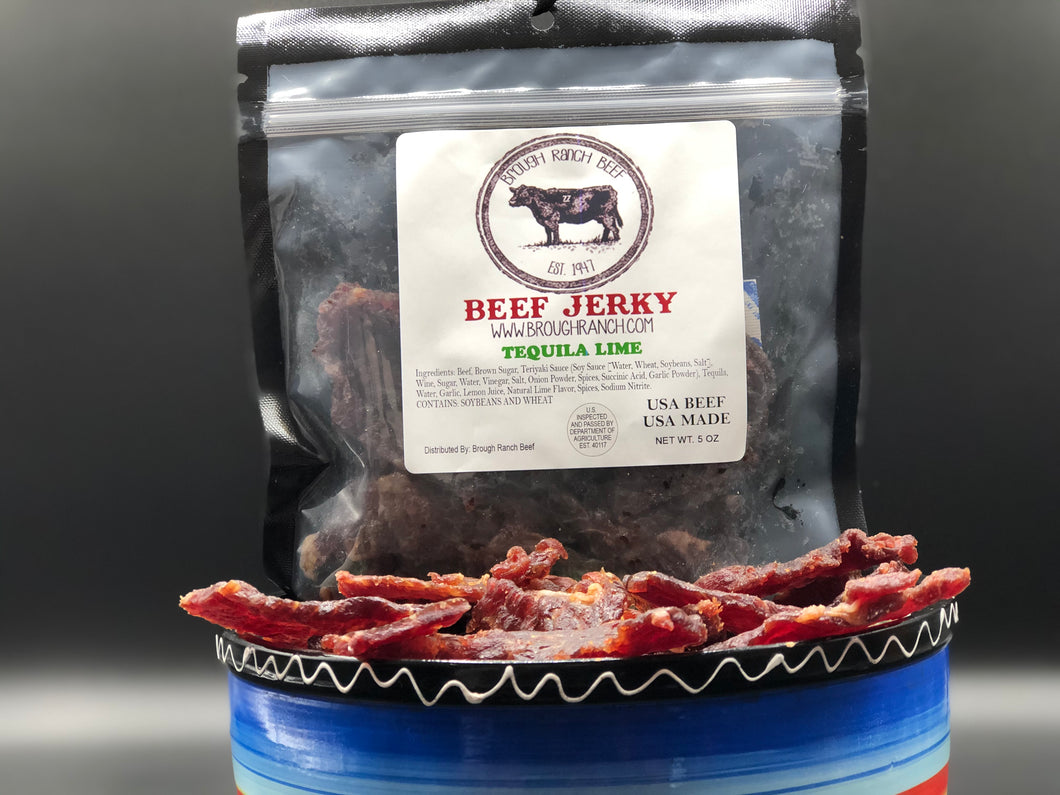 a wonderful looking jerky in a fun bowl and a bag of jerky
